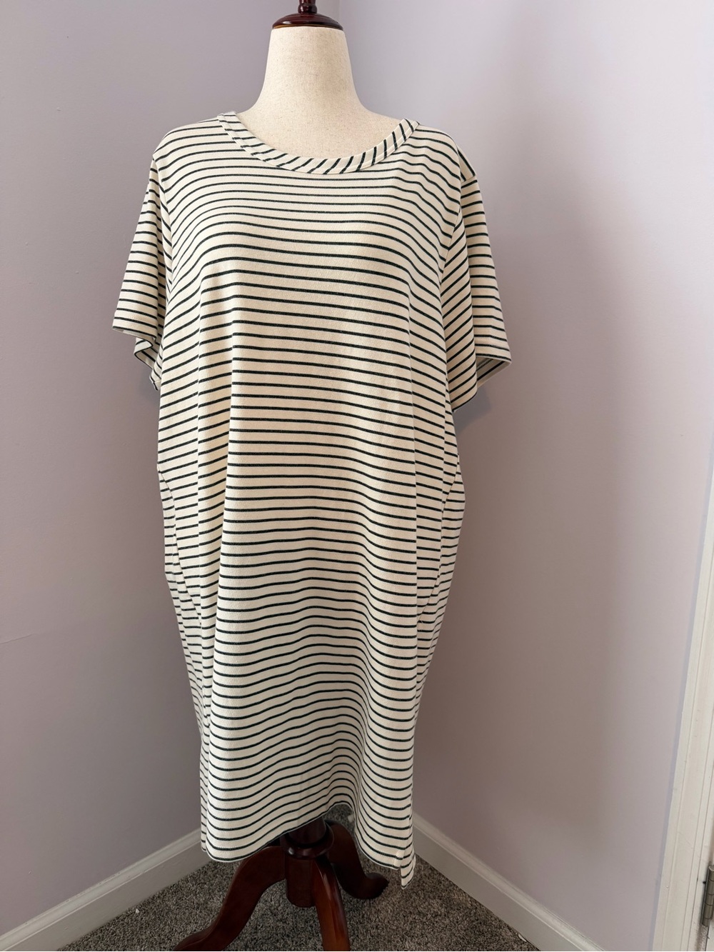 Buffalo David Bitton Striped T-Shirt Dress – XXL